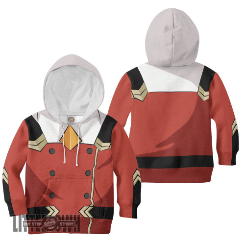 Zero Two Darling In The Franxx Uniform Anime Kids Hoodie and Sweater Cosplay Costume