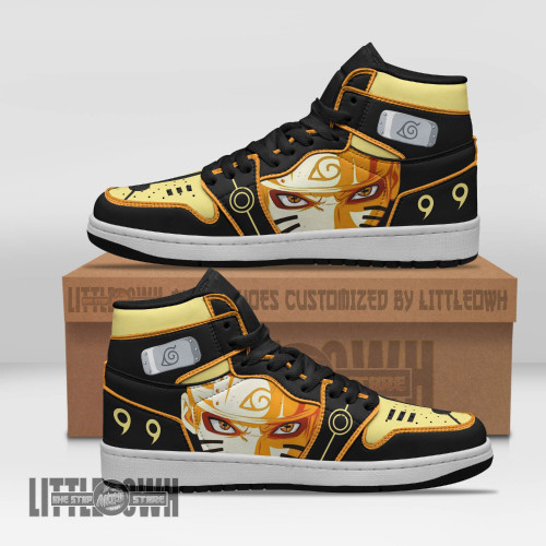 Naruto Nine Tails Shoes Custom Naruto Chakra Mode Anime Boot Sneakers