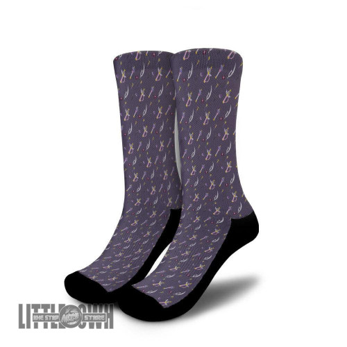 Sailor Saturn Symbol Sailor Moon Anime Custom Socks