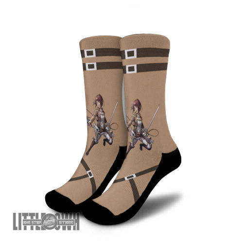 Sasha Braus Socks Custom Uniform Attack On Titan Anime Socks