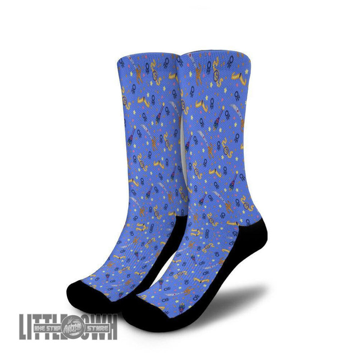 Sailor Uranus Symbols Sailor Moon Anime Custom Socks - LittleOwh - 1