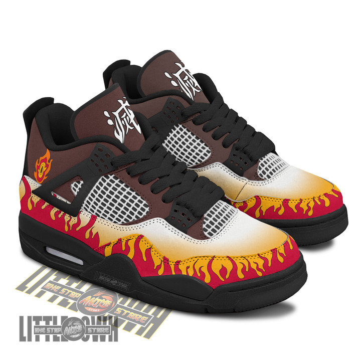 Kyojuro Rengoku J4 Sneakers - Personalized Demon Slayer custom anime shoes